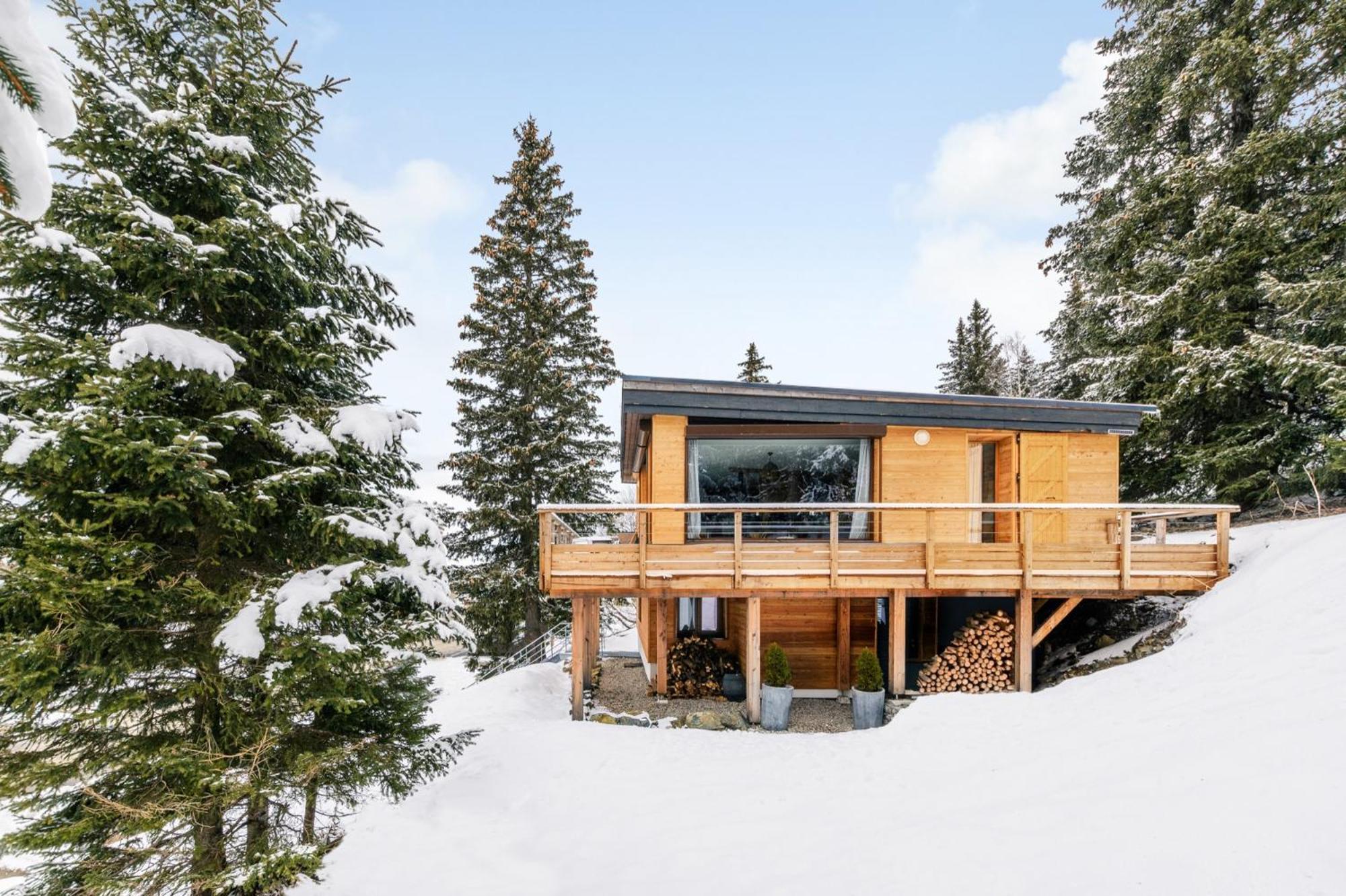 Grand Chalet Standing Avec Jacuzzi A Chamrousse Ski 1750 المظهر الخارجي الصورة